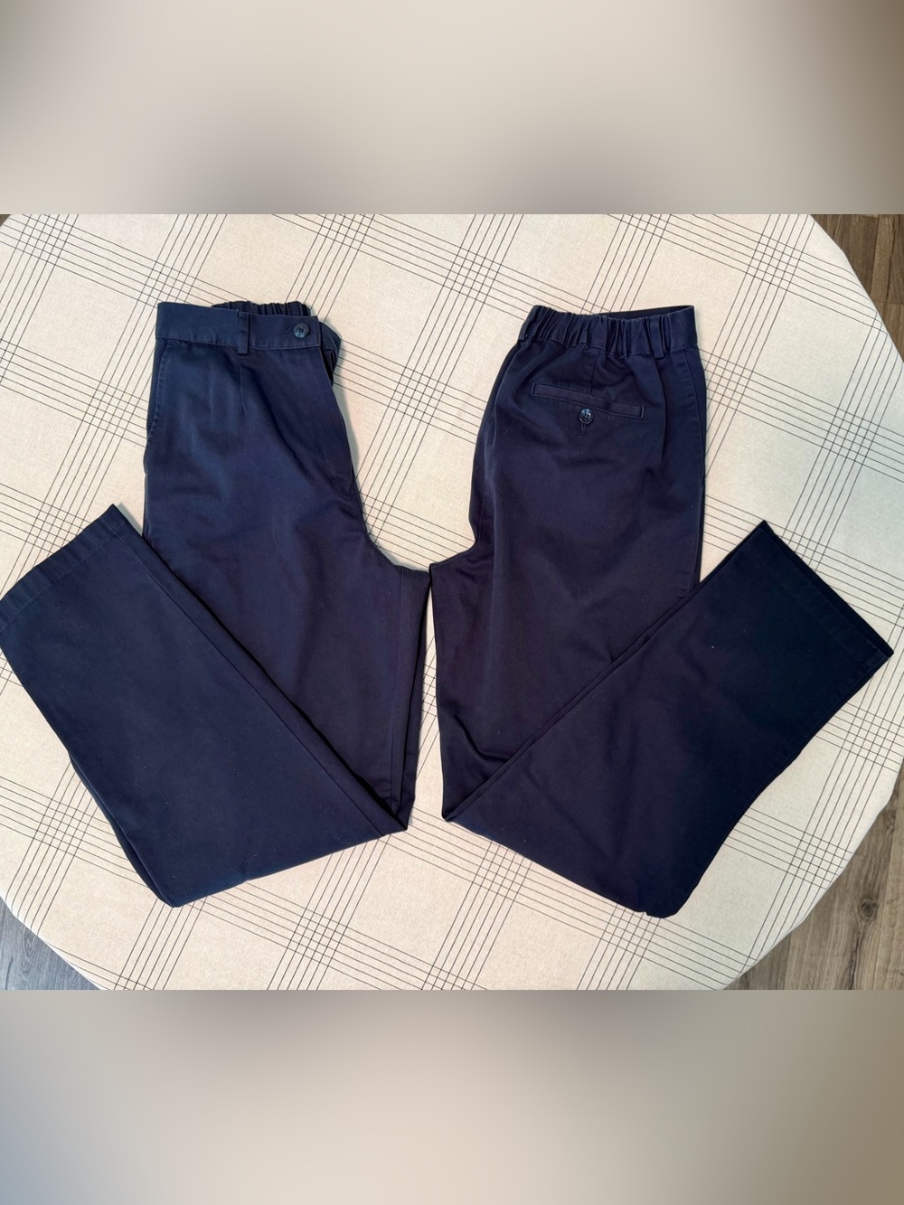 L.L.Bean Women’s Original Fit Pants Size 10 Navy Blue 100% Cotton Lot of 2